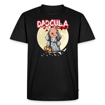 Dadcula Dracula Vampire Dad Funny Halloween Party - Men's Premium Organic T-Shirt - black - Front - Nico (187cm)