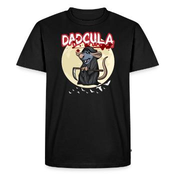 Dadcula Dracula Vampire Dad Funny Halloween Party - Men's Premium Organic T-Shirt - black - Front - Nico (187cm)