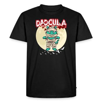 Dadcula Dracula Vampire Dad Funny Halloween Party - Men's Premium Organic T-Shirt - black - Front - Nico (187cm)