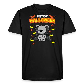 Mon premier anniversaire d’Halloween Scary Hallow’s Eve - T-shirt Premium bio Homme - noir - Devant - Nico (187cm)