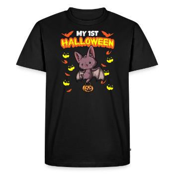 Mon premier anniversaire d’Halloween Scary Hallow’s Eve - T-shirt Premium bio Homme - noir - Devant - Nico (187cm)
