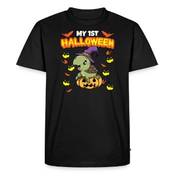 My First Halloween Scary Hallow's Eve Birthday - Men's Premium Organic T-Shirt - black - Front - Nico (187cm)