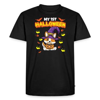 Mon premier anniversaire d’Halloween Scary Hallow’s Eve - T-shirt Premium bio Homme - noir - Devant - Nico (187cm)