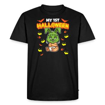 Mon premier anniversaire d’Halloween Scary Hallow’s Eve - T-shirt Premium bio Homme - noir - Devant - Nico (187cm)