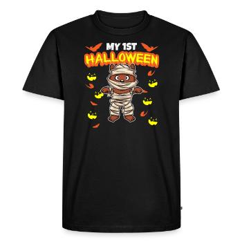 My First Halloween Scary Hallow's Eve Birthday - Men's Premium Organic T-Shirt - black - Front - Nico (187cm)
