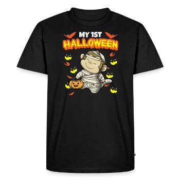 My First Halloween Scary Hallow's Eve Birthday - Men's Premium Organic T-Shirt - black - Front - Nico (187cm)