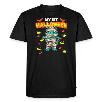 My First Halloween Scary Hallow's Eve Birthday - Men's Premium Organic T-Shirt - black - Front - Nico (187cm)