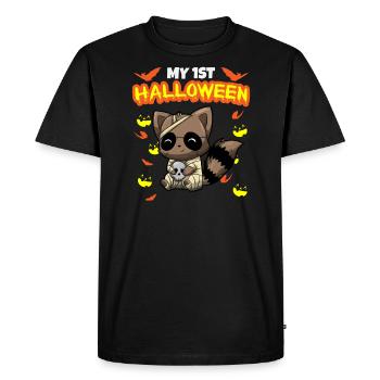 Mon premier anniversaire d’Halloween Scary Hallow’s Eve - T-shirt Premium bio Homme - noir - Devant - Nico (187cm)