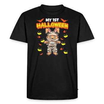 Mon premier anniversaire d’Halloween Scary Hallow’s Eve - T-shirt Premium bio Homme - noir - Devant - Nico (187cm)