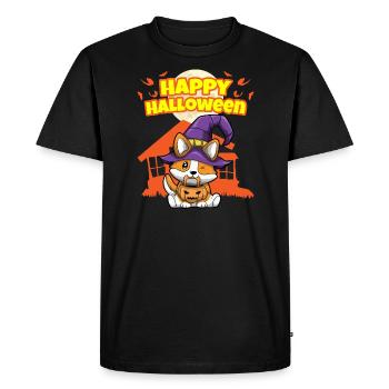 Happy Halloween Scary Funny Hallow's Eve Costume - Men's Premium Organic T-Shirt - black - Front - Nico (187cm)