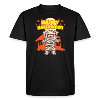 Happy Halloween Scary Funny Hallow's Eve Costume - Men's Premium Organic T-Shirt - black - Front - Nico (187cm)