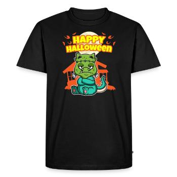 Happy Halloween Scary Funny Hallow's Eve Costume - Men's Premium Organic T-Shirt - black - Front - Nico (187cm)