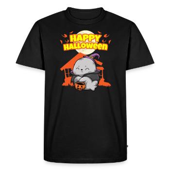 Happy Halloween Scary Funny Hallow's Eve Costume - Men's Premium Organic T-Shirt - black - Front - Nico (187cm)