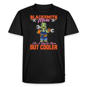 La mère forgeron aime une maman régulière mais plus cool - T-shirt Premium bio Homme - noir - Devant - Nico (187cm)