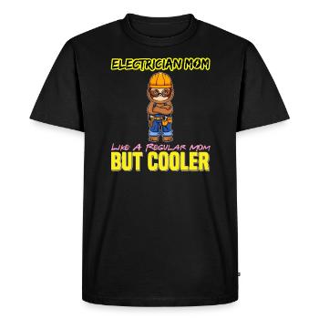 Electrician Mom Like A Regualr Mom But Cooler - Men's Premium Organic T-Shirt - black - Front - Nico (187cm)