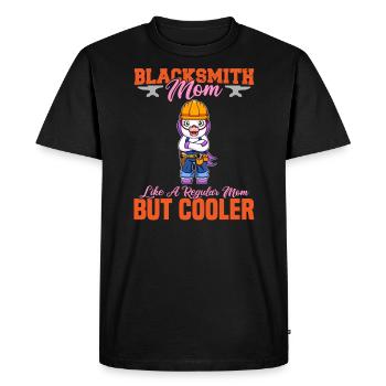 La mère forgeron aime une maman régulière mais plus cool - T-shirt Premium bio Homme - noir - Devant - Nico (187cm)