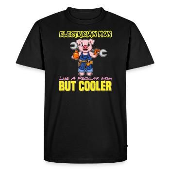 Electrician Mom Like A Regualr Mom But Cooler - Men's Premium Organic T-Shirt - black - Front - Nico (187cm)