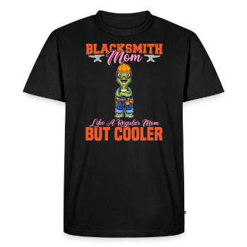 La mère forgeron aime une maman régulière mais plus cool - T-shirt Premium bio Homme - noir - Devant - Nico (187cm)
