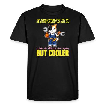 Electrician Mom Like A Regualr Mom But Cooler - Men's Premium Organic T-Shirt - black - Front - Nico (187cm)