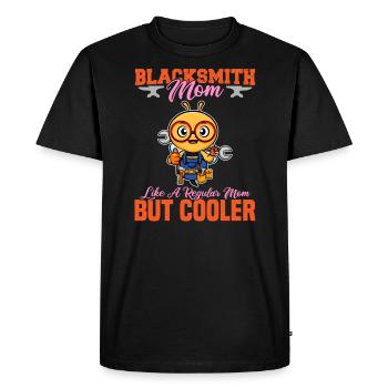 La mère forgeron aime une maman régulière mais plus cool - T-shirt Premium bio Homme - noir - Devant - Nico (187cm)