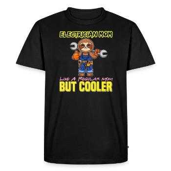 Electrician Mom Like A Regualr Mom But Cooler - Men's Premium Organic T-Shirt - black - Front - Nico (187cm)