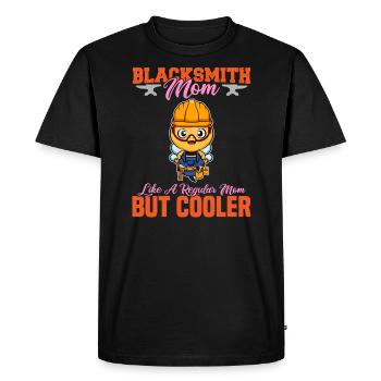 La mère forgeron aime une maman régulière mais plus cool - T-shirt Premium bio Homme - noir - Devant - Nico (187cm)