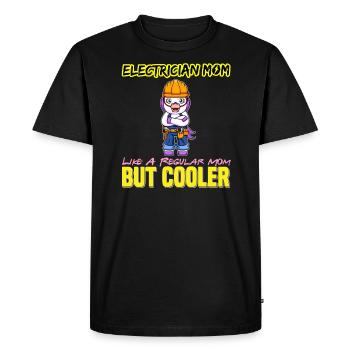 Electrician Mom Like A Regualr Mom But Cooler - Men's Premium Organic T-Shirt - black - Front - Nico (187cm)