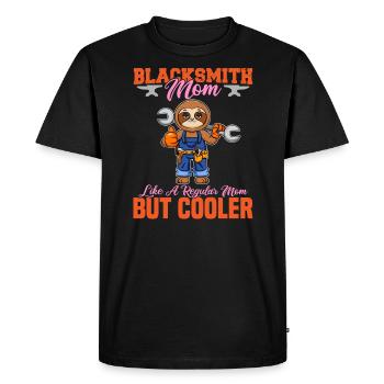 La mère forgeron aime une maman régulière mais plus cool - T-shirt Premium bio Homme - noir - Devant - Nico (187cm)