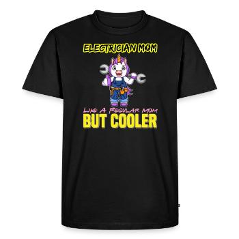 Electrician Mom Like A Regualr Mom But Cooler - Men's Premium Organic T-Shirt - black - Front - Nico (187cm)