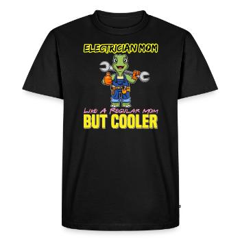 Electrician Mom Like A Regualr Mom But Cooler - Men's Premium Organic T-Shirt - black - Front - Nico (187cm)