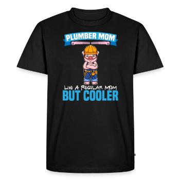 Plumber Mom Like A Regualr Mom But Cooler - Men's Premium Organic T-Shirt - black - Front - Nico (187cm)