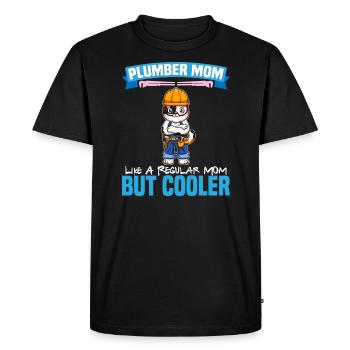 Plumber Mom Like A Regualr Mom But Cooler - Men's Premium Organic T-Shirt - black - Front - Nico (187cm)