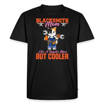 Blacksmith Mom Like A Regualr Mom But Cooler - Men's Premium Organic T-Shirt - black - Front - Nico (187cm)