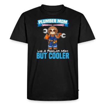 Plumber Mom Like A Regualr Mom But Cooler - Men's Premium Organic T-Shirt - black - Front - Nico (187cm)
