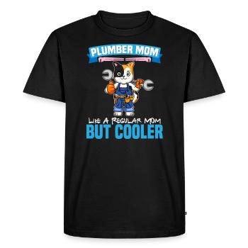 Plumber Mom Like A Regualr Mom But Cooler - Men's Premium Organic T-Shirt - black - Front - Nico (187cm)