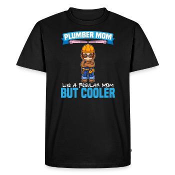 Plumber Mom Like A Regualr Mom But Cooler - Men's Premium Organic T-Shirt - black - Front - Nico (187cm)