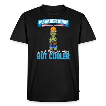 Plumber Mom Like A Regualr Mom But Cooler - Men's Premium Organic T-Shirt - black - Front - Nico (187cm)