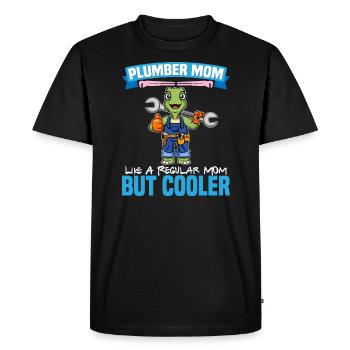 Plumber Mom Like A Regualr Mom But Cooler - Men's Premium Organic T-Shirt - black - Front - Nico (187cm)