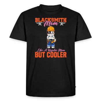 La mère forgeron aime une maman régulière mais plus cool - T-shirt Premium bio Homme - noir - Devant - Nico (187cm)