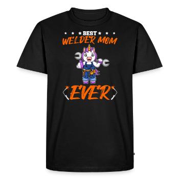Meilleure soudeuse Maman Jamais Travail du Métal Artisanat Mère - T-shirt Premium bio Homme - noir - Devant - Nico (187cm)