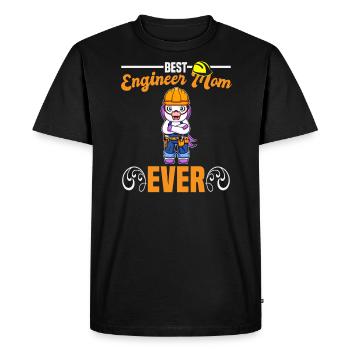 Best Engineer Mom Ever Construction Worker Mommy - Men's Premium Organic T-Shirt - black - Front - Nico (187cm)