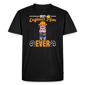 Best Engineer Mom Ever Construction Worker Mommy - Men's Premium Organic T-Shirt - black - Front - Nico (187cm)