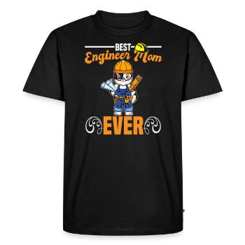 Best Engineer Mom Ever Construction Worker Mommy - Men's Premium Organic T-Shirt - black - Front - Nico (187cm)