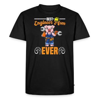 Best Engineer Mom Ever Construction Worker Mommy - Men's Premium Organic T-Shirt - black - Front - Nico (187cm)