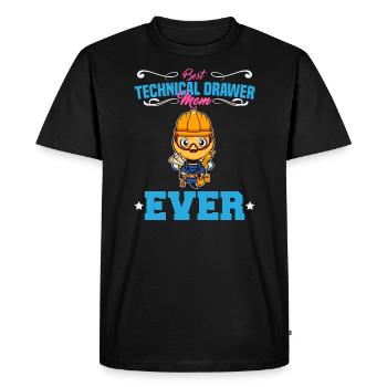 Meilleur dessinateur technique Maman Jamais drôle Archtect Cadeau - T-shirt Premium bio Homme - noir - Devant - Nico (187cm)