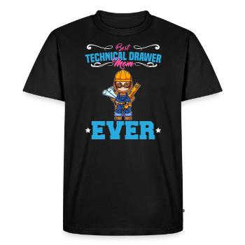 Best Technical Drawer Mom Ever Funny Archtect Gift - Men's Premium Organic T-Shirt - black - Front - Nico (187cm)