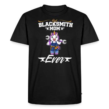Meilleur forgeron Maman Jamais Travail du Métal Forge Marteau - T-shirt Premium bio Homme - noir - Devant - Nico (187cm)