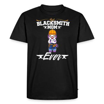Meilleur forgeron Maman Jamais Travail du Métal Forge Marteau - T-shirt Premium bio Homme - noir - Devant - Nico (187cm)