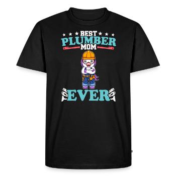 Best Plumber Mom Ever Plumbing Technician Crafts - Men's Premium Organic T-Shirt - black - Front - Nico (187cm)