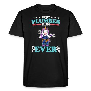 Best Plumber Mom Ever Plumbing Technician Crafts - Men's Premium Organic T-Shirt - black - Front - Nico (187cm)